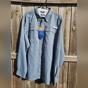 HABIT Brand NEW  WT Mens XL Long Sleeve Button Down Harbor Bay 40+ Solar Factor